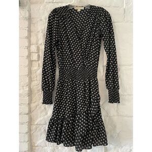 Michael Kors Womens Surplice Dress Black Size XXSmall PS Petite A-Line
